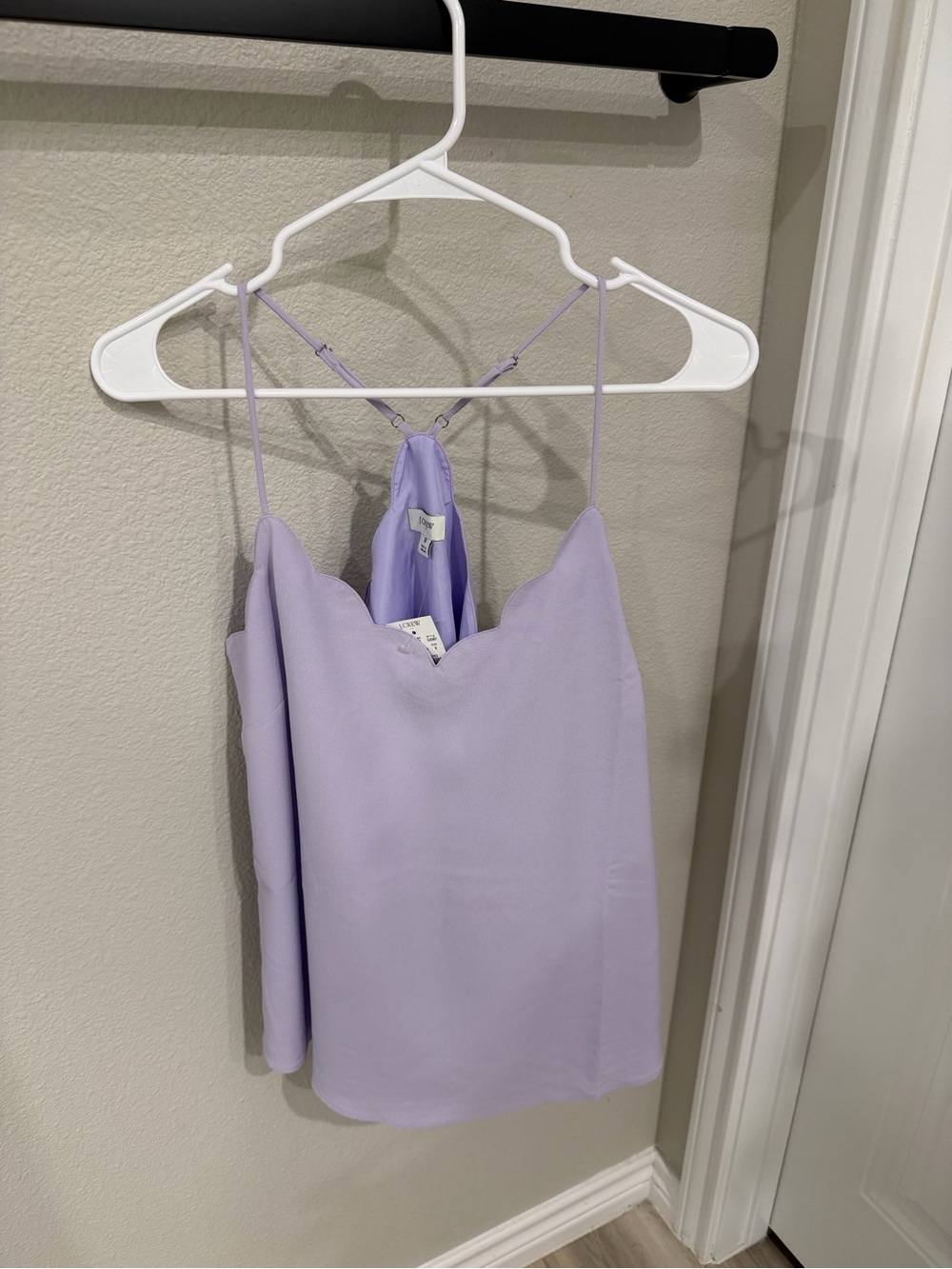 J. Crew Lilac Scallop-Edge Spaghetti Strap Cami